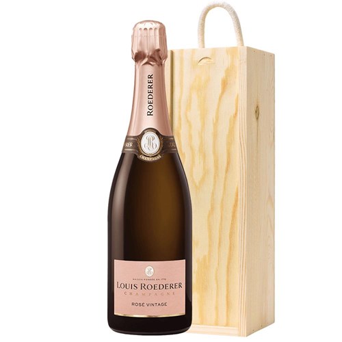 Louis Roederer Vintage Rose 2017 75cl In Pine Wooden Gift Box